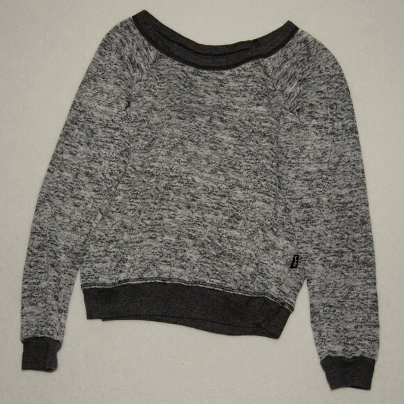 T2Love Girls Size 10, Distress Burnout Banded Sweatshirt, Combed Cotton Blend - Picture 2 of 6